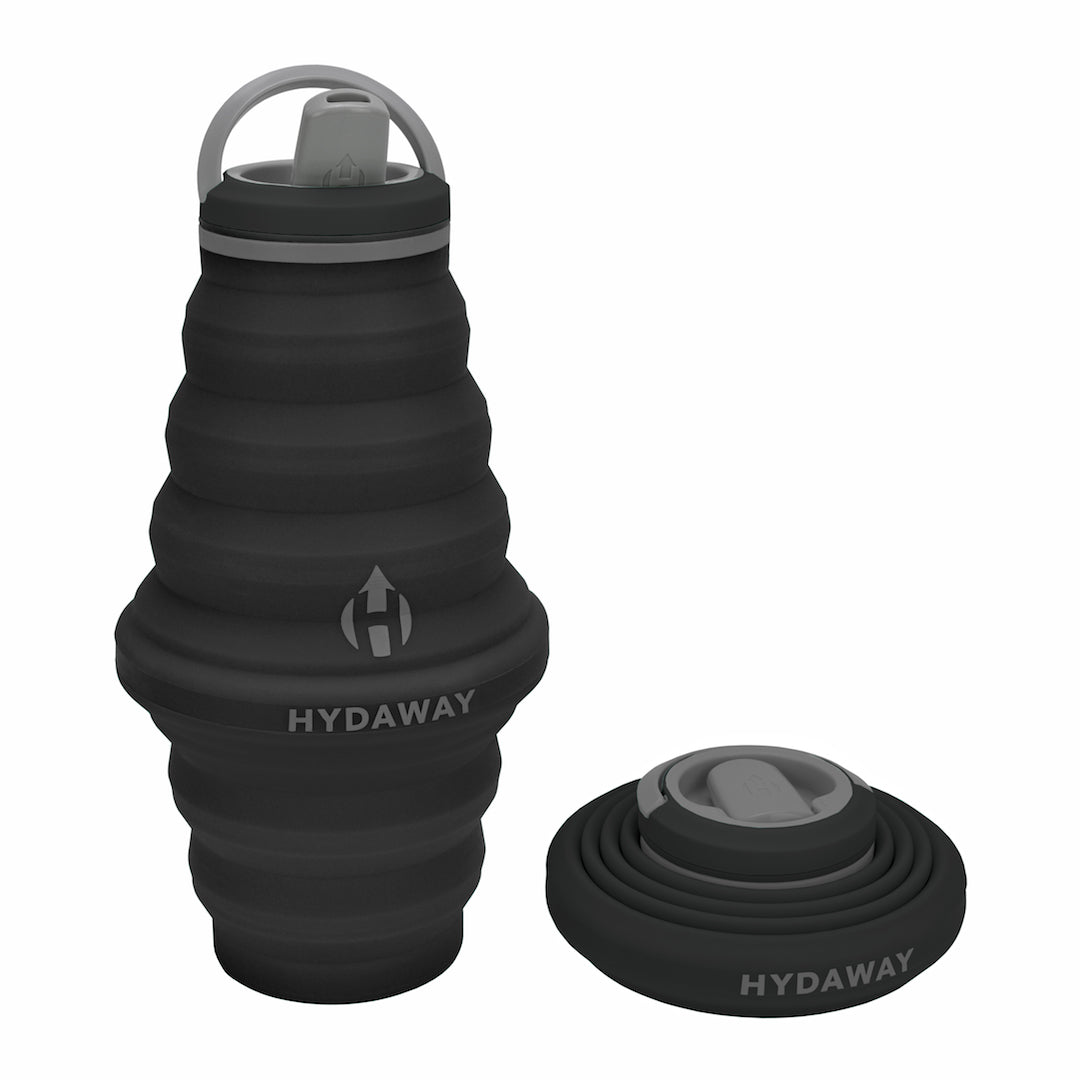 Hydaway 25 oz collapsible water bottle black