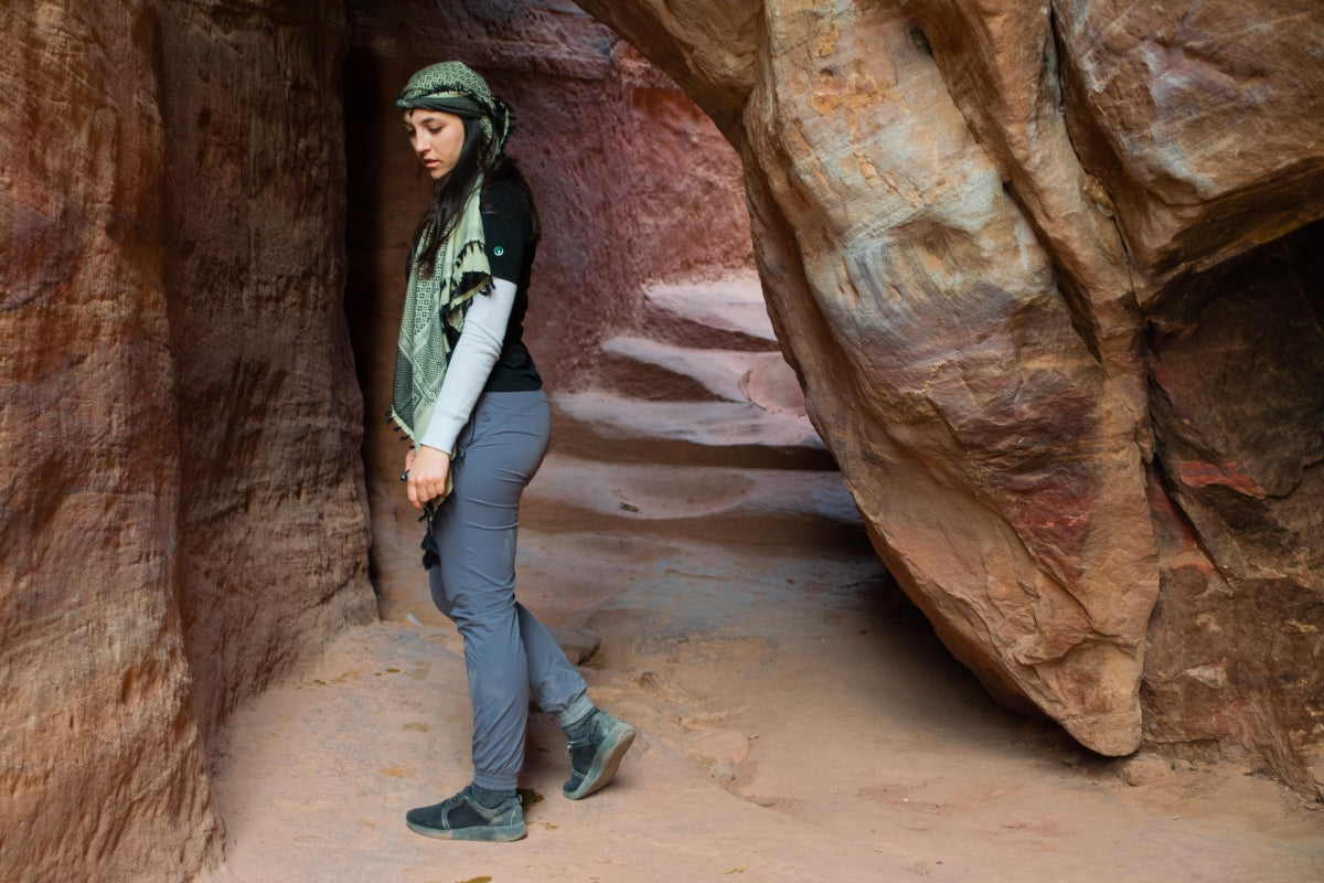 SPLICE clothing in Petra Jordan traveling is life-changing