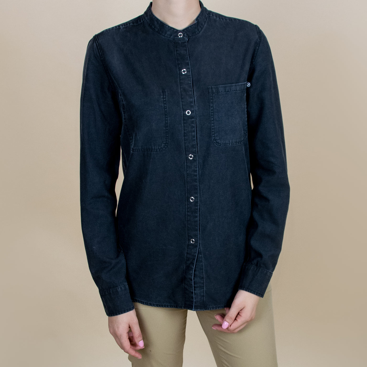 SPLICE clothing Dubai Reversible Snap-Up Shirt black
