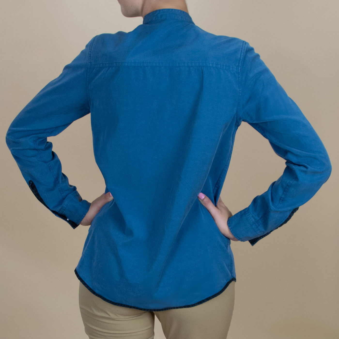 SPLICE clothing Dubai Reversible Snap-Up Shirt azure blue