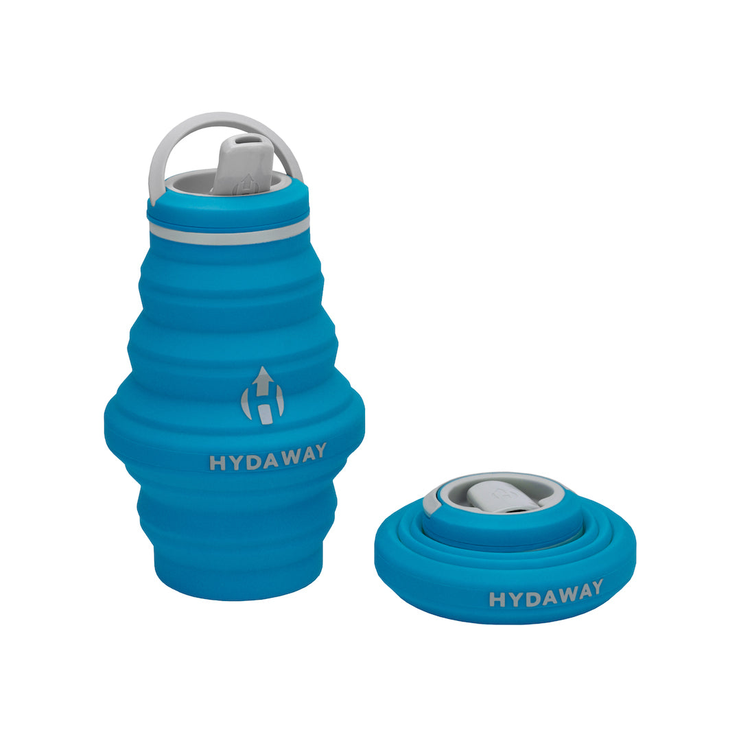 Hydaway 17 oz collapsible water bottle blue