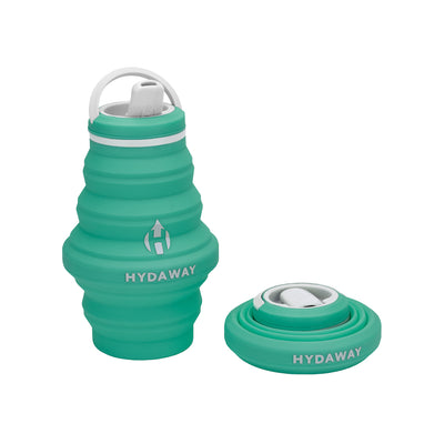 Hydaway 17 oz collapsible water bottle green