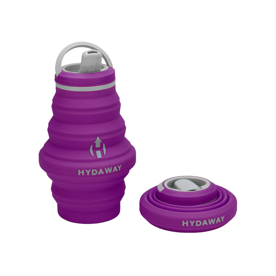 Hydaway 17 oz collapsible water bottle purple