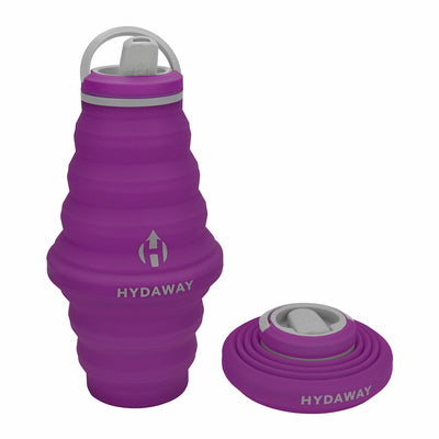 Hydaway 25 oz collapsible water bottle purple