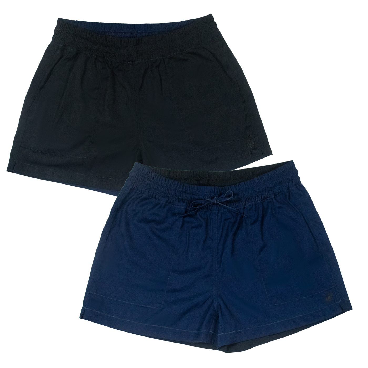 Splice Clothing Mundo Reversible Shorts Black and Caribbean Navy